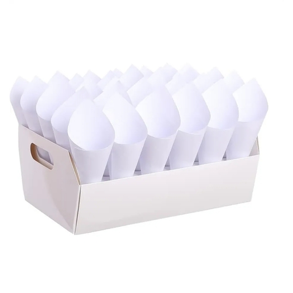 30 Packs Wedding Dried Flower Petal Confetti with 1 White Cone Box - Picture 6 of 8